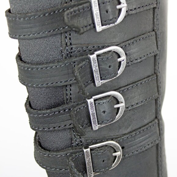 Harley-Davidson® Women's Josi Black Leather Motorcycle Boots. D87038: Size 9 M - Picture 5 of 11